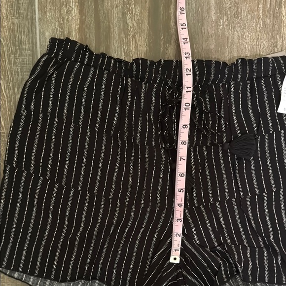 Maurices High Waist Black and White Pinstripe Shorts - Picture 8 of 9